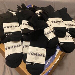 [25 Pack] Bombas Womens Black Quarter Socks